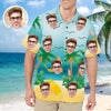 Mens Custom Hawaiian Shirt Personalized Face Shirts Aloha Beach Fruit Flower Shirts