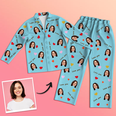 Custom Pajamas with Picture Personalized Home Sleepwear Anniversary Gift