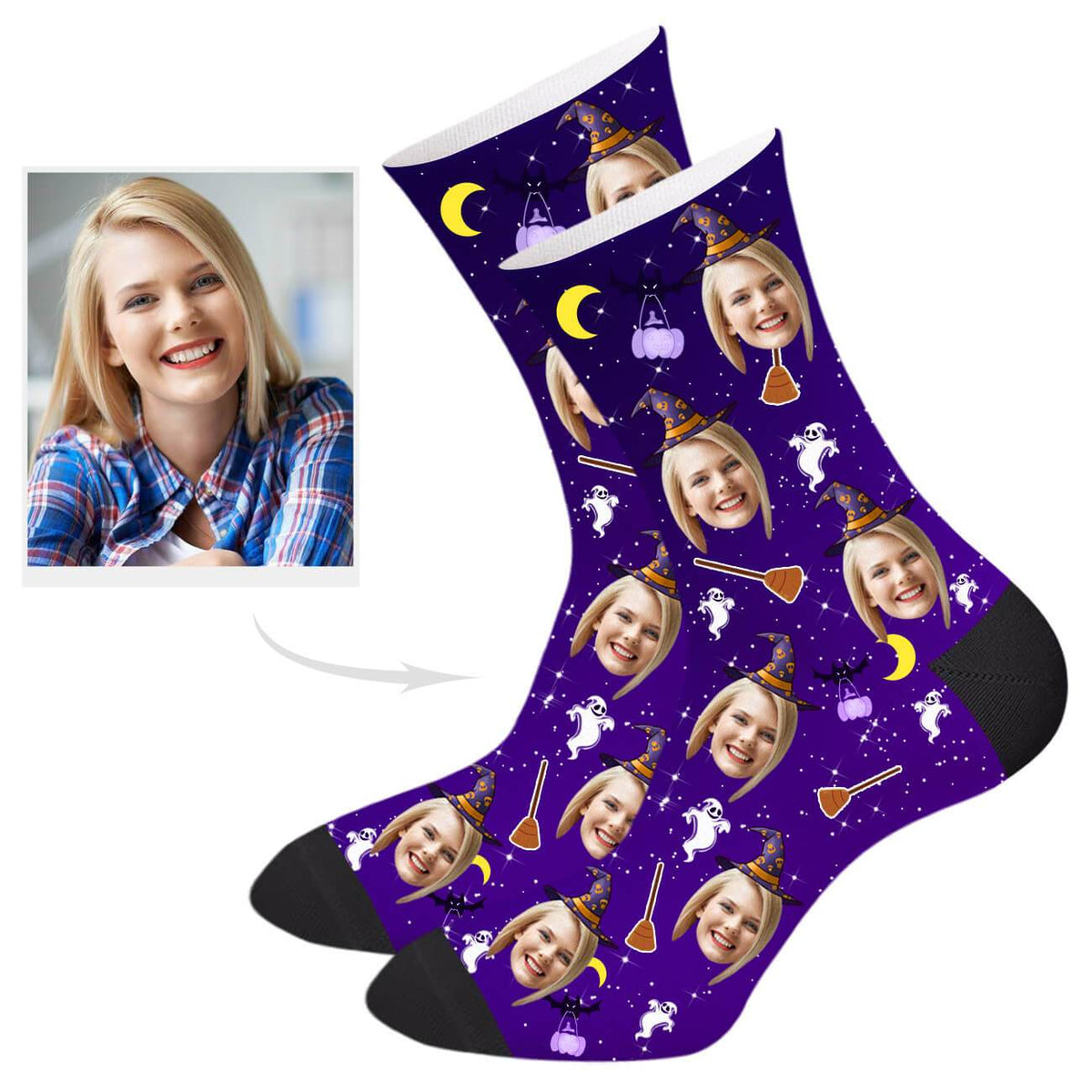 Personalized Halloween Socks with Photo – Yourphotosocks