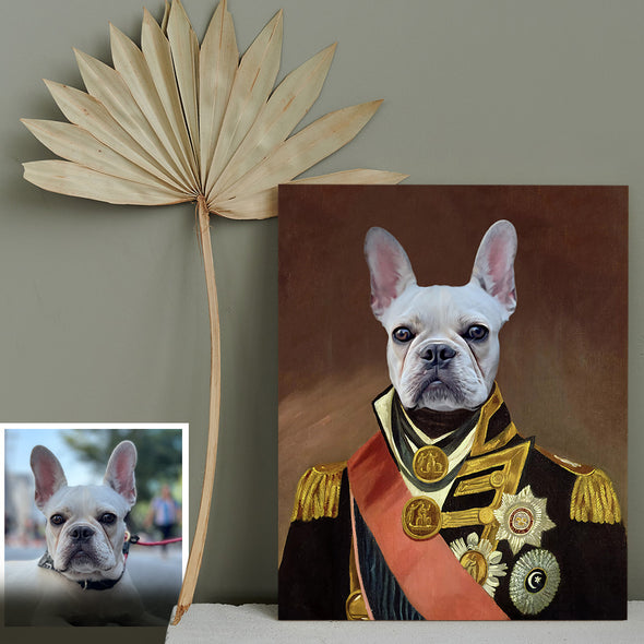 Gift for Pet Lover Customized Dog Cat Portrait Canvas Pet Funny Painting Christmas Gift