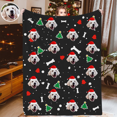 Dog Cat Christmas Blankets Custom Pet Christmas Blankets Fleece Throw Blanket Christmas Gift