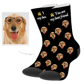 Custom Best Friend Dog Photo Socks