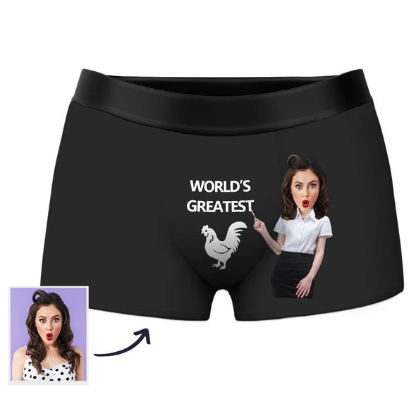 Photo Boxers Custom Underwear with Face Shorts for Boyfriend