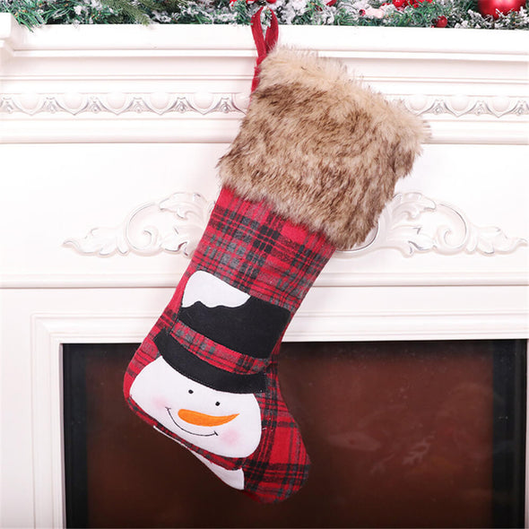Christmas Stocking Candy Bags Fireplace Decoration Socks