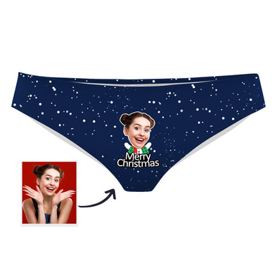 Christmas Underwear Custom Photo Face Panties Christmas Gift
