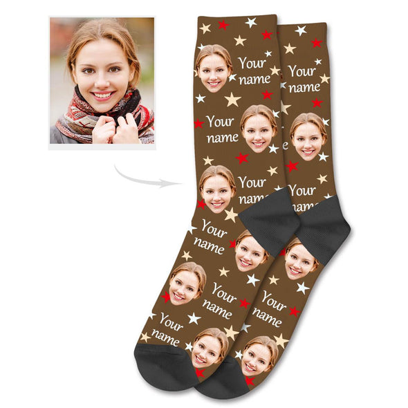 Custom Photo Socks with Your Name
