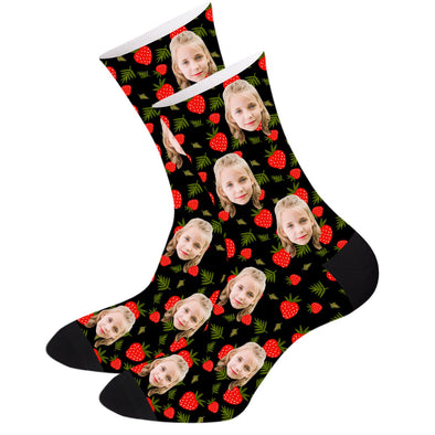 Custom Strawberry Face Socks