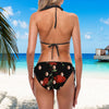 Custom Bikini with Photo Women's String Halter Tie Side Low Waisted Triangle Bikini