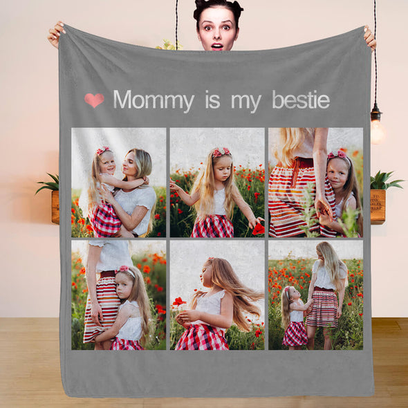 Custom Blanket with Pictures Personalized Photo Blankets Fleece Throw Blanket Christmas Gift