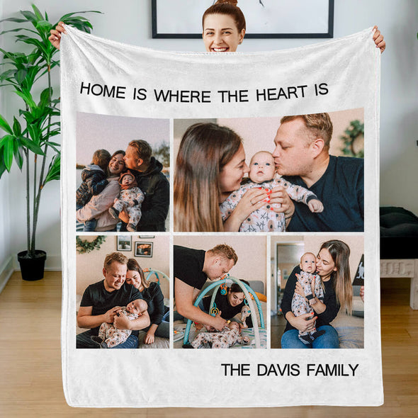 Custom Blankets with Pictures Personalized Photo Blankets Fleece Throw Blanket Christmas Gift