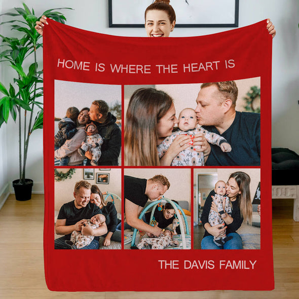 Custom Blankets with Pictures Personalized Photo Blankets Fleece Throw Blanket Christmas Gift