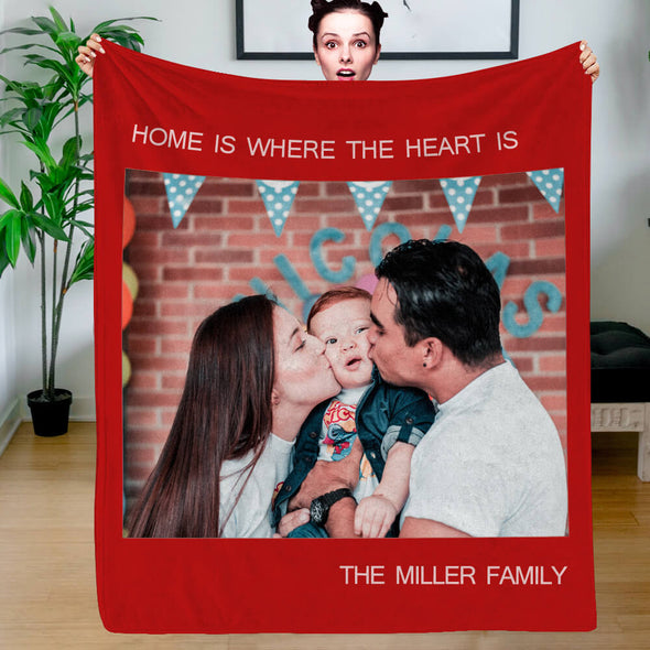 Custom Blankets with Pictures Personalized Photo Blankets Fleece Throw Blanket Christmas Gift