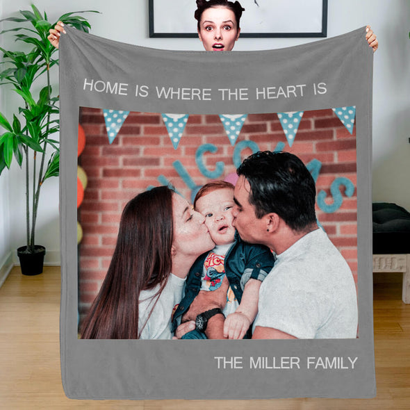 Personalized Photo Blankets Mothers day Gift