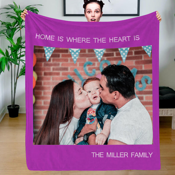 Custom Blankets with Pictures Personalized Photo Blankets Fleece Throw Blanket Christmas Gift