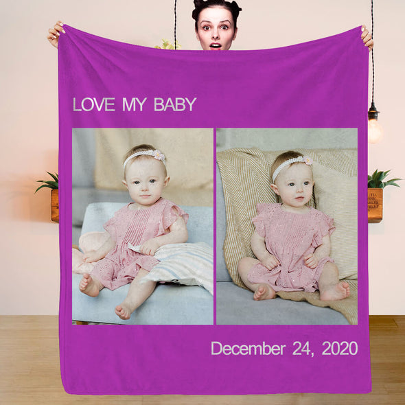 Personalized Photo Blankets Fleece Throw Blanket Mothers day Gift