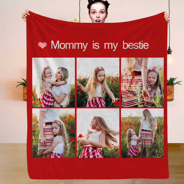 Custom Blanket with Pictures Personalized Photo Blankets Fleece Throw Blanket Christmas Gift