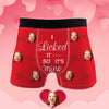 Gag Gifts for Boyfriend Anniversary Gift Custom Photo Boxers I Licked it So It's Mine Shorts