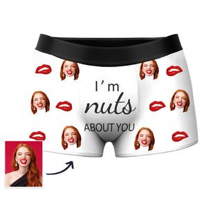 Personalized Photo Boxers Shorts Funny Custom Boxer with Face Gift for Husband