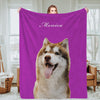 Custom Dog Cat Photo Blankets Personalized Cat Pet Photo Blankets Fleece Throw Blankets