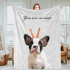 Custom Dog Cat Photo Blankets Personalized Cat Pet Photo Blankets Fleece Throw Blankets