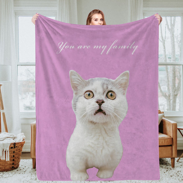 Custom Dog Photo Blankets Personalized Cat Photo Blankets Fleece Throw Blankets