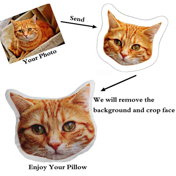 Face Pillow Personalized Animal Head Body Pillows Custom Pillow with Dog Cat Face