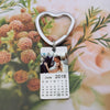 Anniversary Gift Personalized Date Calendar Photo Keychain