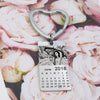 Custom Photo Keychain with Calendar Gift for Boyfriend Girlfriend