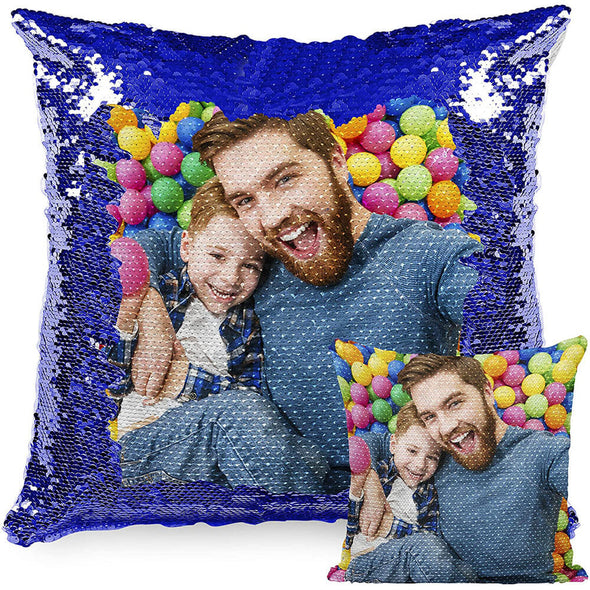Custom Couple Photo Magic Sequins Pillow Sequin Cushion for Lover