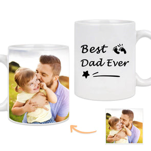 Custom Mug with Pictures on the Back Personalized Best Dad Photo Mug