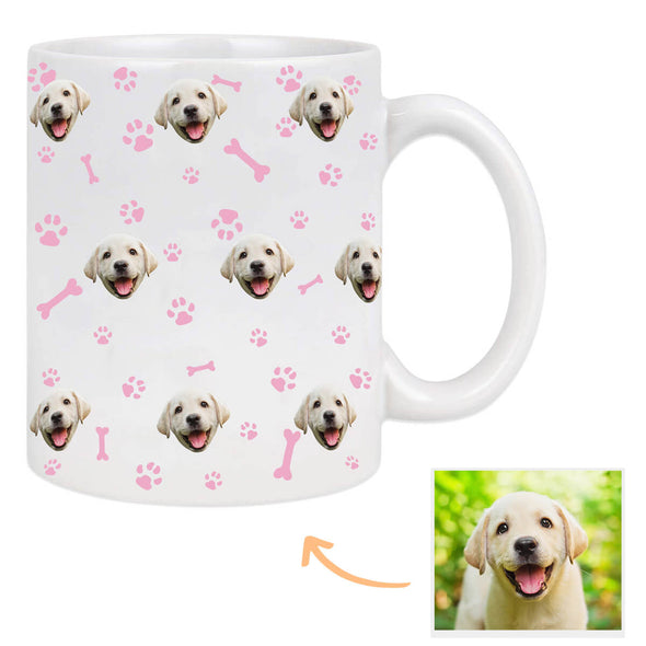 Customized Mug with Dog Cat Face Personalized Pet Photo Mug