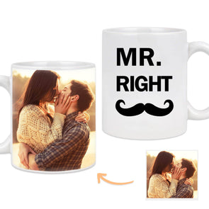 Custom Mug with Pictures on the Back Personalized Photo Mug Gift for Mr Right