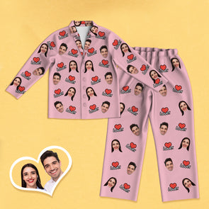 Customized Photo Pajamas Face Home Sleepwear Gift to Lover