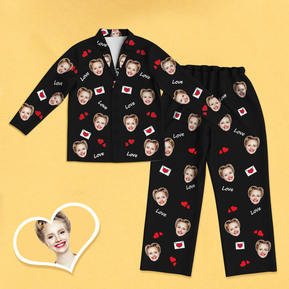 Customized Pajamas with Picture Face Home Sleepwear Anniversary Gift
