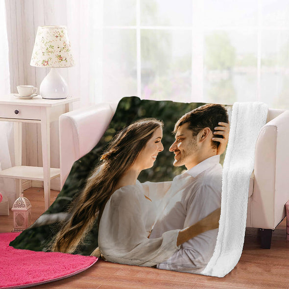 Custom Blankets with Photo Personalized Blankets with Picture Fleece Throw Blanket