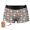 Dog Face Boxers Custom Photo Shorts with Dog Head Gift for Dog Dad