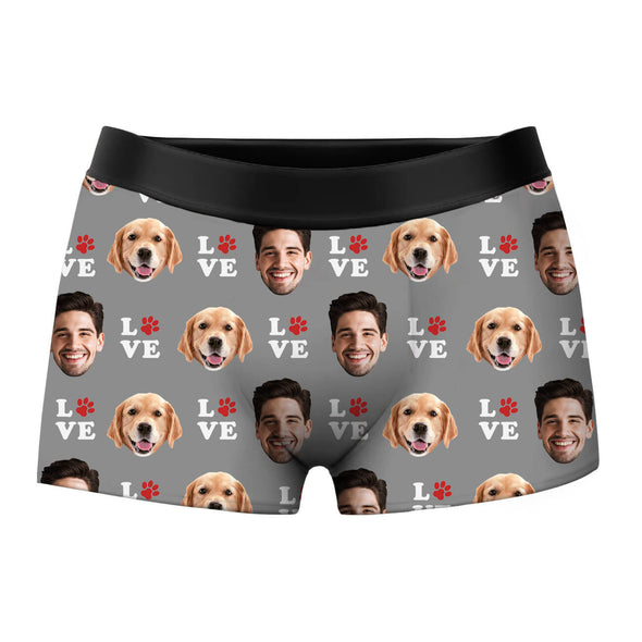 Custom Dog Photo Shorts Face Boxers