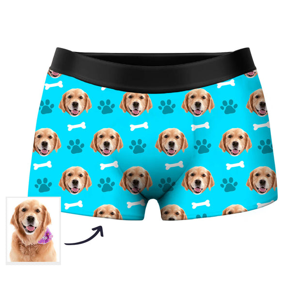 Gift for Dog Dad Funny Gift Dog Face Boxers Custom Photo Shorts with Dog Face Gag Gift for Dog Dad