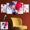 Christmas Gift Custom Photo Painting Canvas Wall Decor Contemporary Oil Painting 5 Pcs