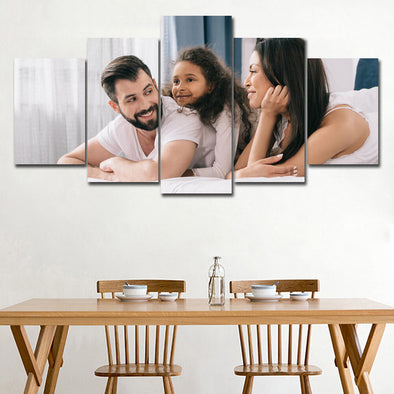 Mother's Day Gift Custom Photo Wall Decor Painting Canvas 5 Pcs