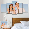 Father's Day Gift Custom Photo Wall Decor Painting Canvas 5 Pcs