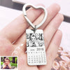 Custom Photo Calendar Keychain Valentines Gift