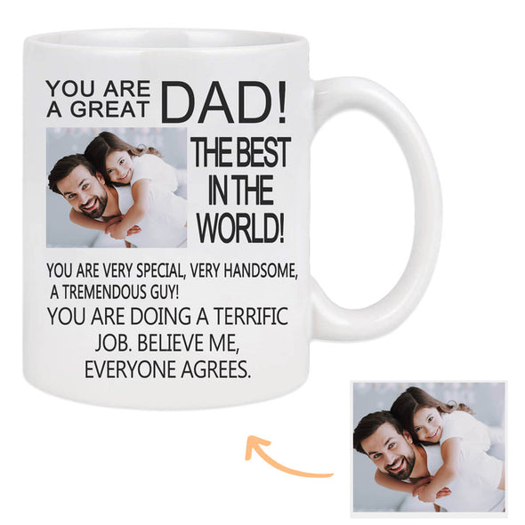 Fathers Day Gift Custom Photo Mug Personalized Photo Mug for Dad