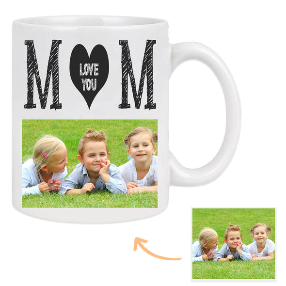 Custom Coffee Mug with Pictures for Mom Personalized Photo Mug