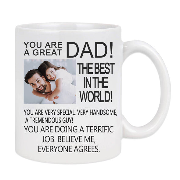 Fathers Day Gift Custom Photo Mug Personalized Photo Mug for Dad
