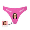 Custom Photo Face Thongs  with Name Best Gift for Lover