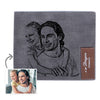Custom Wallets for Men with Photo Leather Engraved Photo Wallet