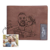 Custom Wallets for Men with Photo Leather Engraved Photo Wallet