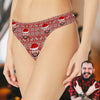 Custom Christmas Thongs with Photo Christmas Gift for Wife Girlfriend