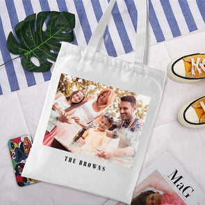 Personalized Design With Your Own Text And Your Photo Tote Bag